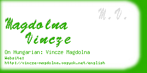 magdolna vincze business card